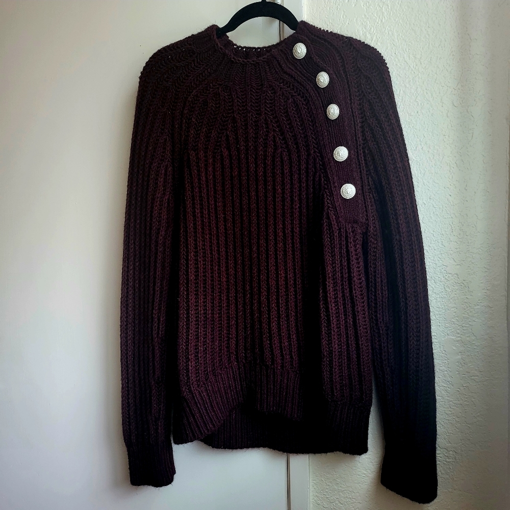 Zadig & Voltaire Maroon Oversized Sweater